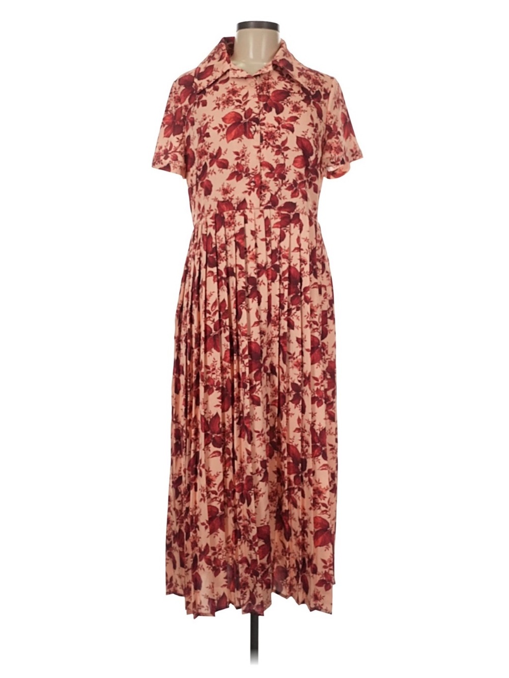 Tuckernuck Blush Dress with Burgundy Floral Print